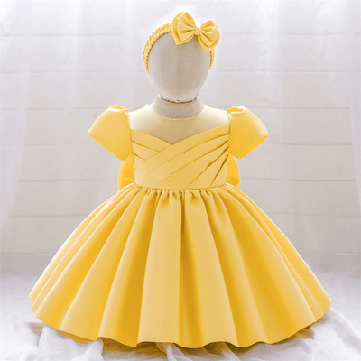 Baby kleid festlich gelb 