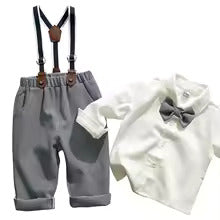 Baby Anzug Hochzeit Grau
