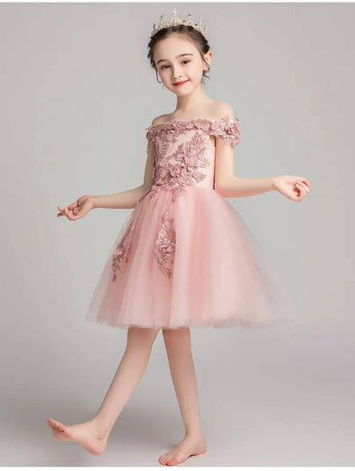 Festliches kleid kinder rosa